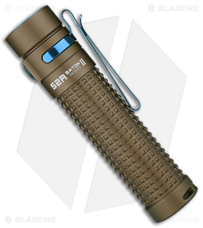 Olight S2R Baton II - Rechargeable Flashlight | Desert Tan | Blade HQ Olight S2R Baton II - Rechargeable Flashlight | Desert Tan | Blade HQ