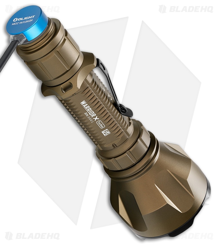 Olight Warrior X Turbo Tactical Flashlight Limited Edition Desert Tan 