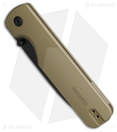 Olight Oknife Duron Frame Lock Knife Olive Green Aluminum (3.5" Black PVD)