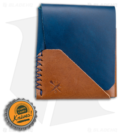 Open Sea Leather Co. Houbei Wallet Whiskey/Blue