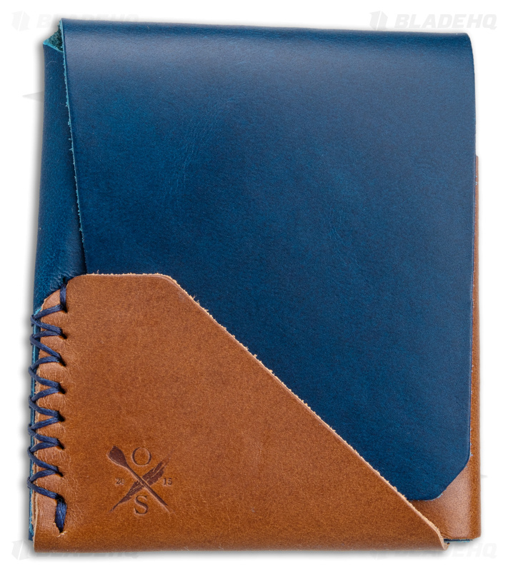 Open Sea Leather Co. Houbei Wallet Whiskey/Blue