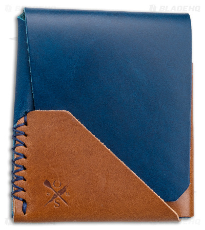 Open Sea Leather Co. Houbei Wallet Whiskey/Blue