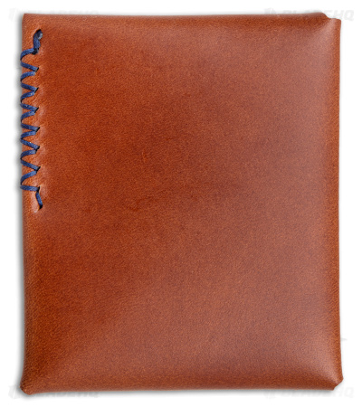 Open Sea Leather Co. Topsider Wallet Chestnut w/ Blue Stitching