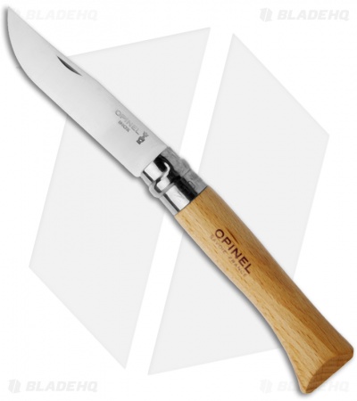 Opinel Knives Stainless Steel Folding Knife Beechwood Handles (Set of 10)