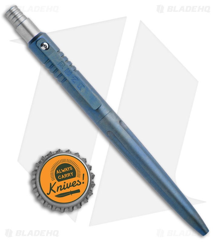 Pena Blue Titanium Pen Ti Clip (Blue) Push Button 