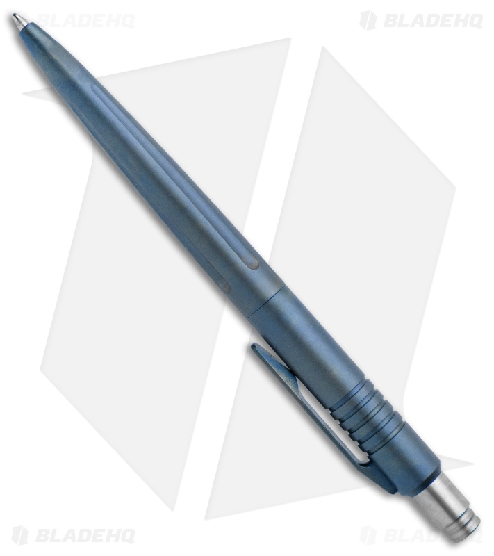 Pena Blue Titanium Pen Ti Clip (Blue) Push Button 