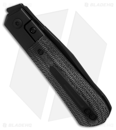 Pena Knives X Series Raptor Front Flipper Knife Black Micarta (2.9" Black M390)