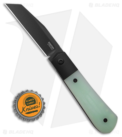 Pena Knives X Series Raptor Front Flipper Knife Natural G-10  (2.9" Black M390)