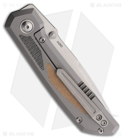 Pena Knives Mula Frame Lock Knife Ti + White/Black Micarta Inlays (3.25" Satin)