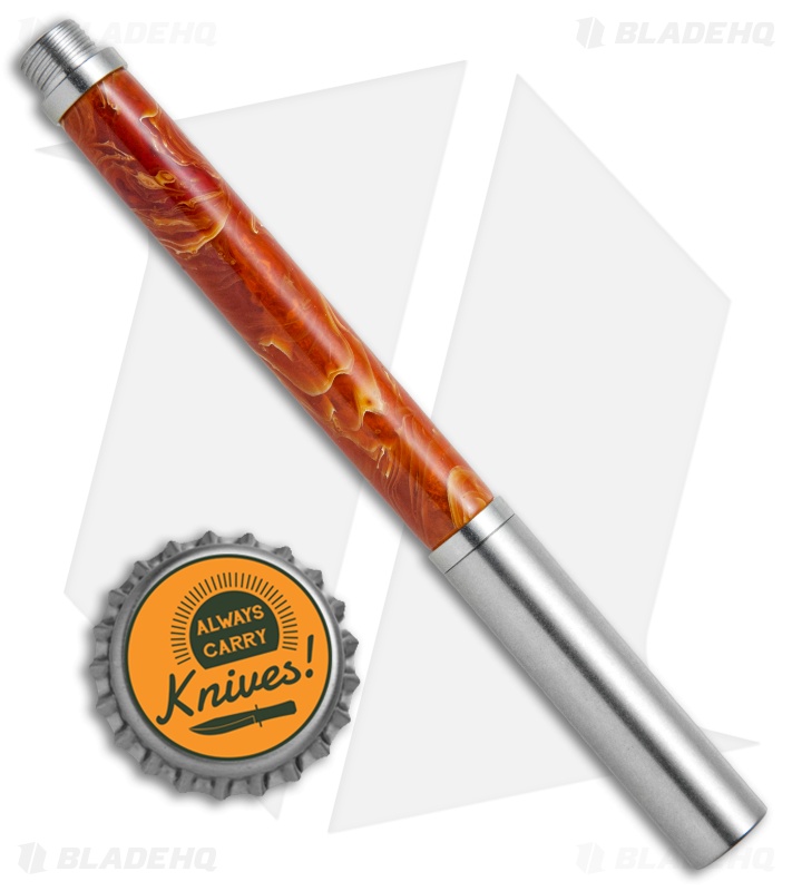 Penrod Garage Fire Agate Pen w/ Lanyard Bead 