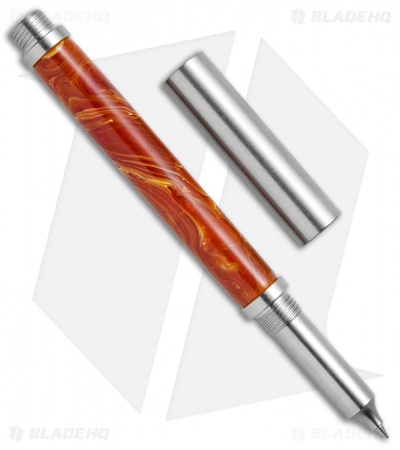 Penrod Garage Fire Agate Pen w/ Lanyard Bead 