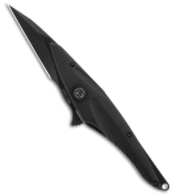 Petrified Fish Hummingbird Frame Lock Knife Black Titanium (1.6" Black SW)