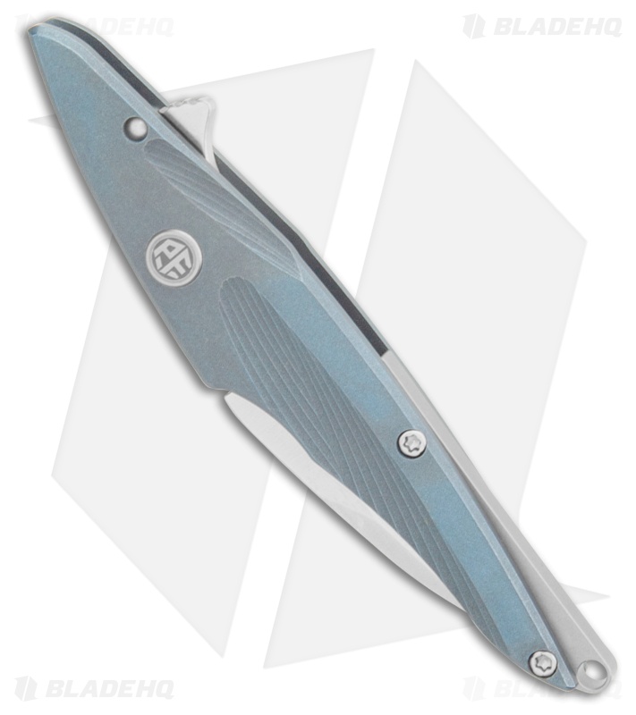 Petrified Fish Hummingbird Frame Lock Knife Blue Titanium (1.6" Satin)