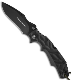 Pohl Force Alpha Two Knife Black Survival Folder (4.45" Black Plain) 1022