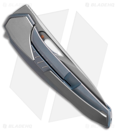 Poikilo Blade VK Zame Flipper Knife CHR Blue Titanium (3.5" PSW)