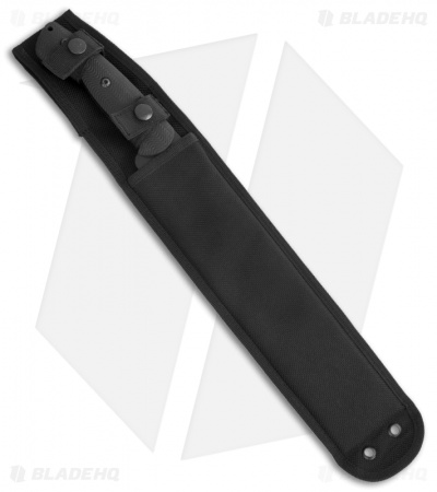 Pro Tool Apache Bolo Machete Fixed Blade Knife (10.75" Plain Black) JC-2