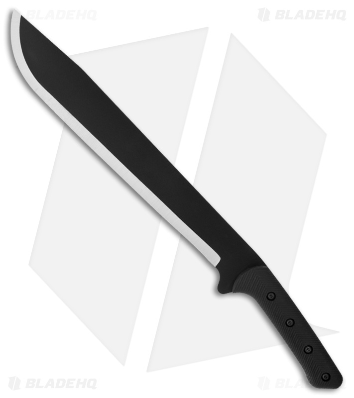 Pro Tool Praesidio Commander Machete Fixed Blade Knife (14.5" Black Plain)