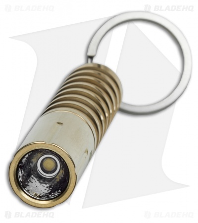 Prometheus Beta QRV2 Brass Flashlight w/ Quick-Release Keychain (85 Lumens)