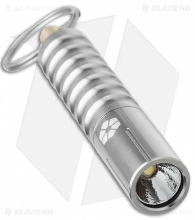 Prometheus Beta QRV2 Electroless Nickel Flashlight w/ Quick-Release Keychain