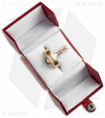 Prometheus Brass Lambda Spinning Top w/ Stainless Steel Bearing