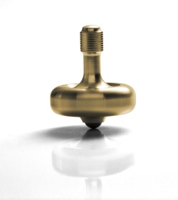 Prometheus Brass Lambda Spinning Top w/ Stainless Steel Bearing