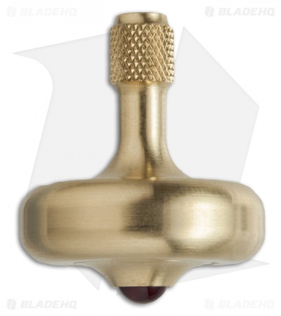 Prometheus Brass Lambda Spinning Top w/ Ruby Bearing