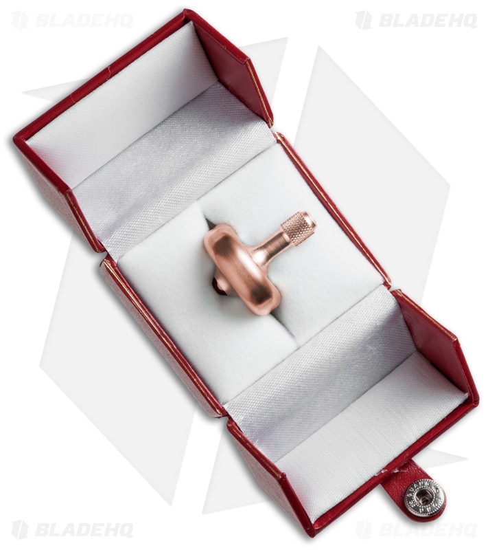 Prometheus Solid Copper Lambda Spinning Top w/ Ruby Ball Bearing