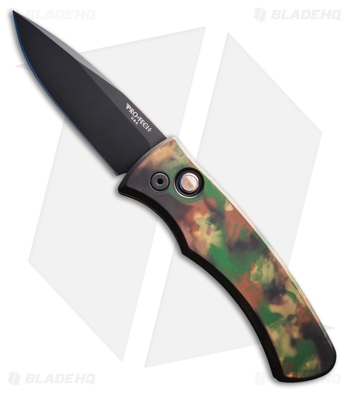 Pro-Tech Duke 2 Automatic Knife Woodland Camo Aluminum (2.7" DLC MagnaCut)