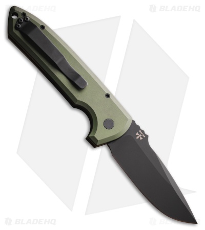 Pro-Tech Rockeye Automatic Knife Solid Green Aluminum (3.625" DLC)