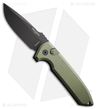 Pro-Tech Rockeye Automatic Knife Solid Green Aluminum (3.625" DLC)