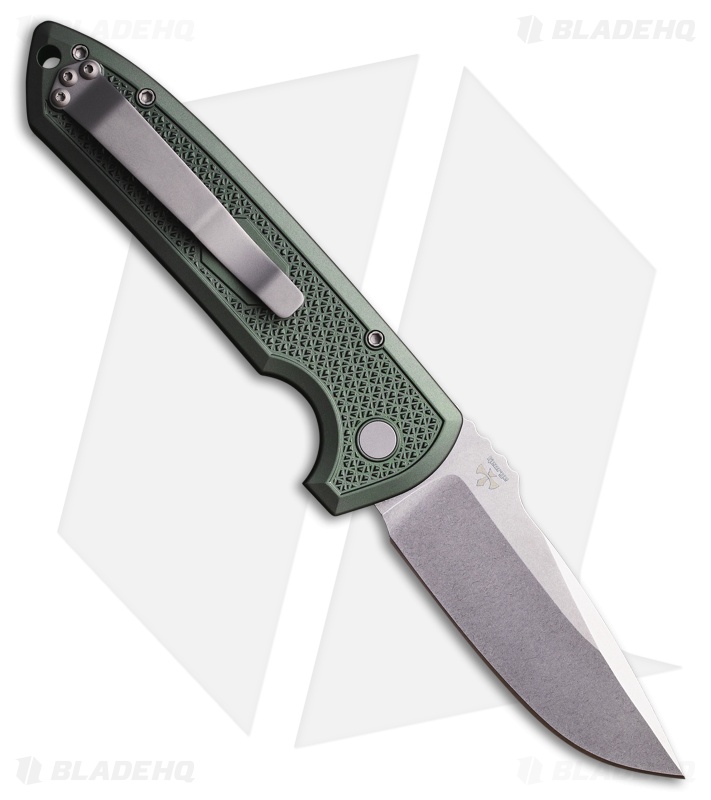 Pro-Tech Les George Rockeye Automatic Knife Carbide Green Al (3.4" SW MagnaCut)