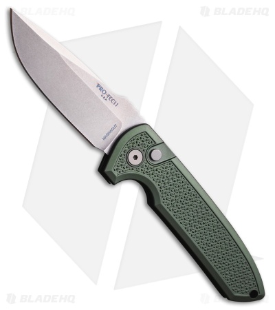 Pro-Tech Les George Rockeye Automatic Knife Carbide Green Al (3.4" SW MagnaCut)