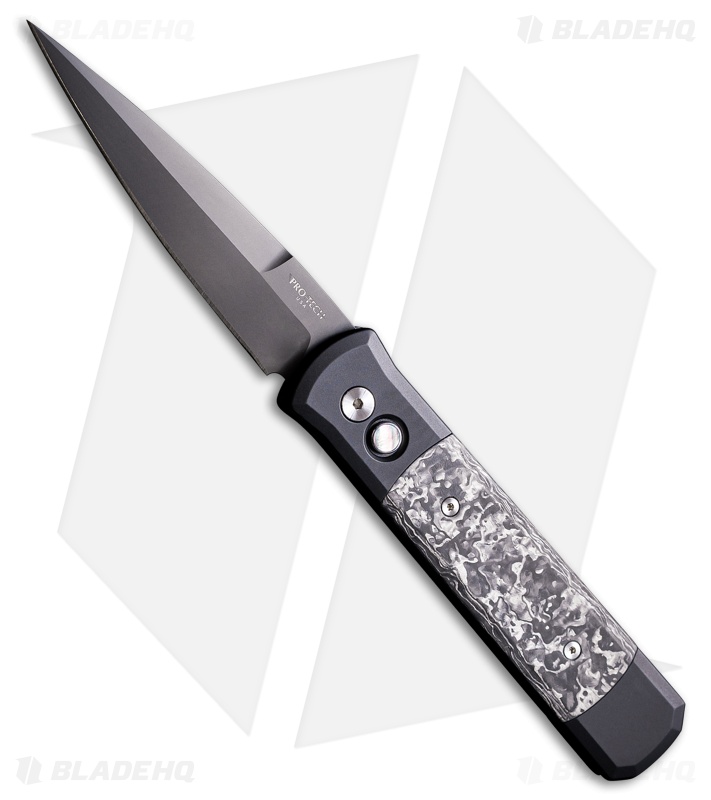 Pro-Tech Godfather Automatic Knife TechnoCarbo Black CF (4" DLC) 