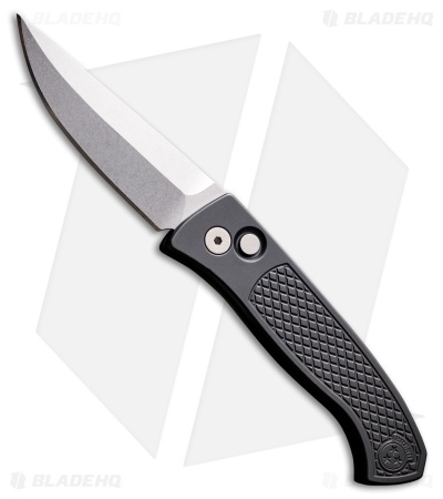 Pro-Tech Brend Automatic Knife Black Diamond Textured Aluminum (3.1" SW)