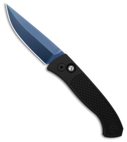 Pro-Tech Brend Automatic Knife Black Diamond Texture Aluminum (3.1" Sapphire) 