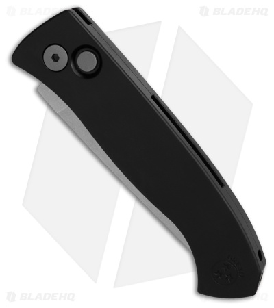 Pro-Tech Brend Automatic Knife Solid Black Aluminum (3.1" Stonewash)