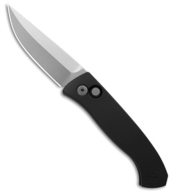 Pro-Tech Brend Automatic Knife Solid Black Aluminum (3.1" Stonewash)