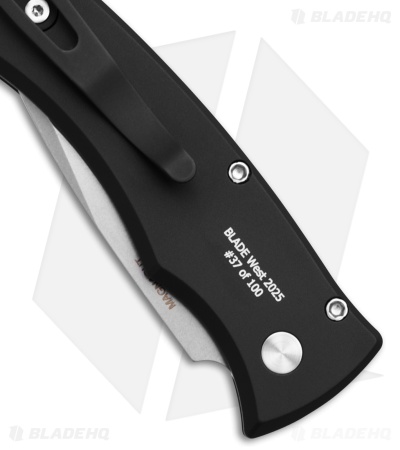 Pro-Tech Duke 2 Automatic Knife Black Al + Gold Lip Pearl Button (2.7" SW)