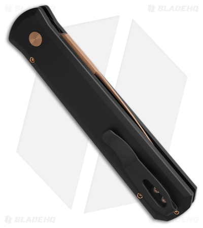 Pro-Tech Godfather Auto Knife Black Aluminum Rose Gold Hardware (4" Rose Gold)