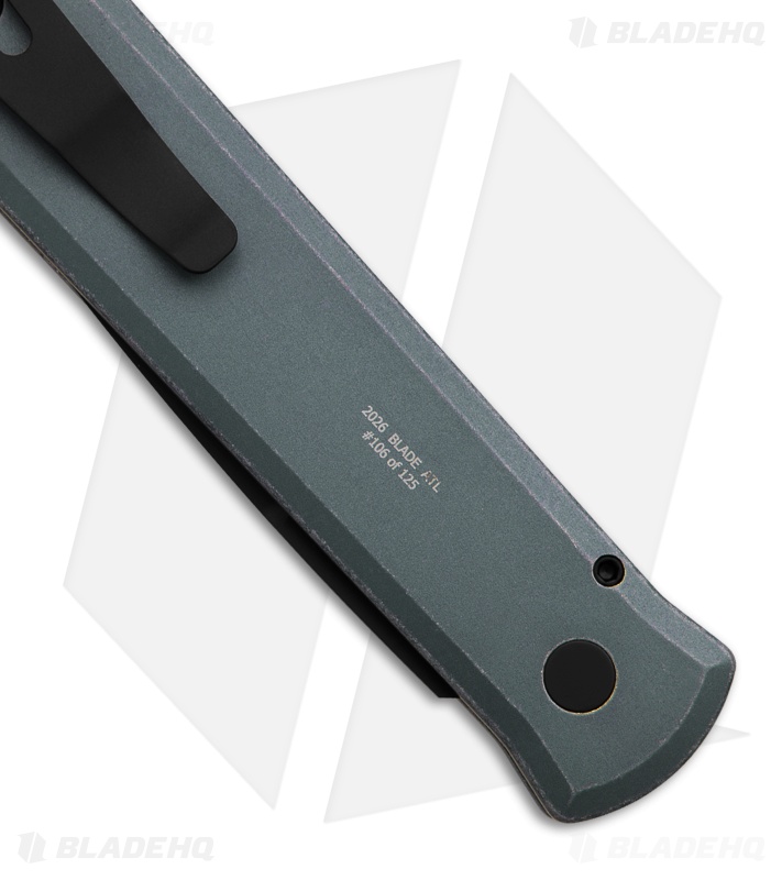 Pro-Tech Godfather Automatic Knife Battleworn Gray Aluminum (4.00" Black)