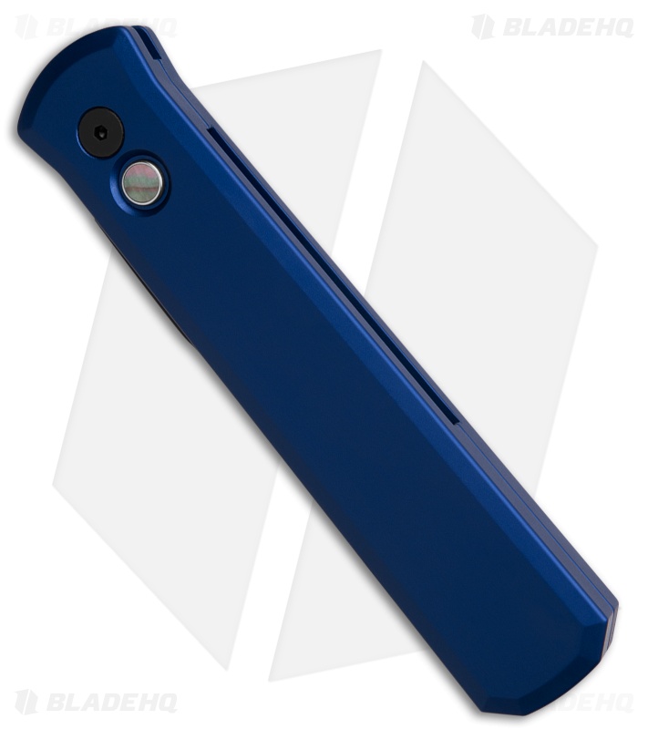 Pro-Tech Godfather Knife Blue w/ Pearl Button black