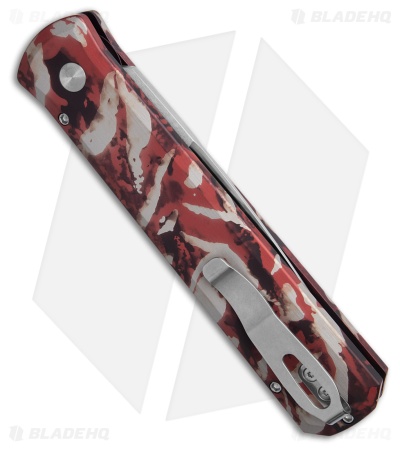 Pro-Tech Godfather Automatic Knife Crimson Tiger Anodized (4" Satin)
