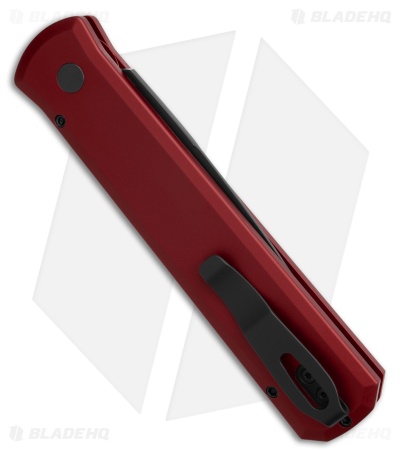 Pro-Tech Godfather Automatic Knife Red w/ Pearl Button (4" Black)