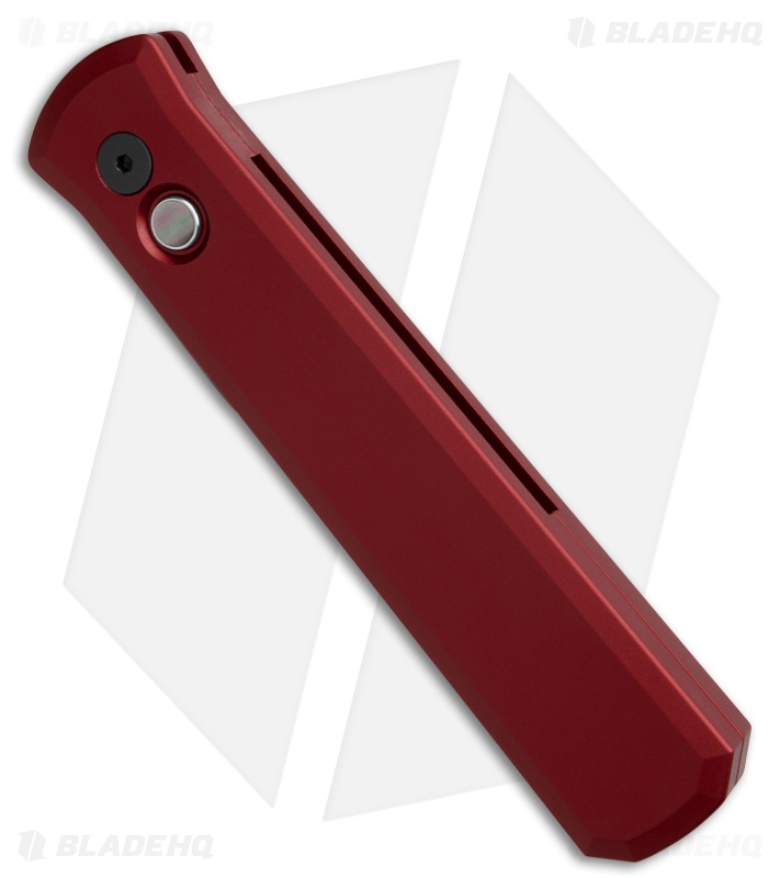 Pro-Tech Godfather Knife Red w/ Pearl Button black