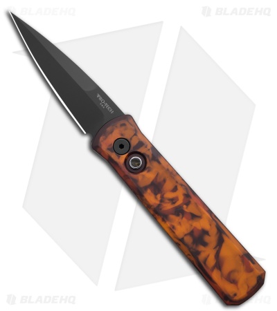 Pro-Tech Godson Automatic Knife Del Fuego Custom Aluminum (3.2" Black)