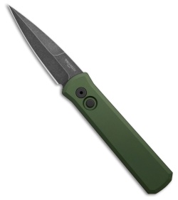 Pro-Tech Godson Automatic Knife Green Aluminum (3.15" DLC Washed 154CM)