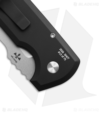 Pro-Tech Les George Rockeye Automatic Knife Black Aluminum (3.375" Stonewash)