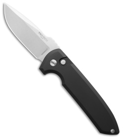Pro-Tech Les George Rockeye Automatic Knife Black Aluminum (3.375" Stonewash)