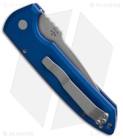 Pro-Tech Les George Rockeye Automatic Knife Blue Aluminum (3.5" Stonewash)