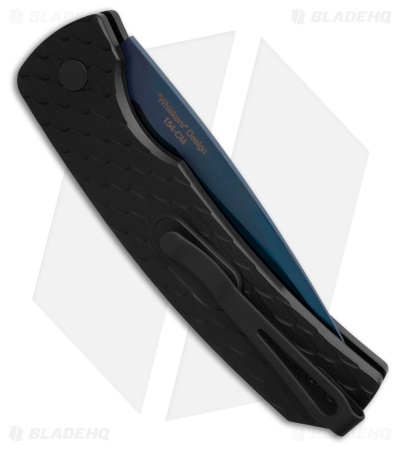 Pro-Tech Magic 2 "Whiskers" Auto Knife Black Feather Al (3.75" Sapphire Blue)
